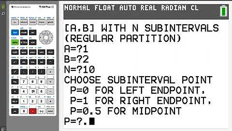 Riemann Sums on the TI-84 Plus CE Graphing Calculator