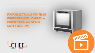 Four Ventilé Professionnel Électrique avec Vapeur Directe 60x40 cm - Chefook