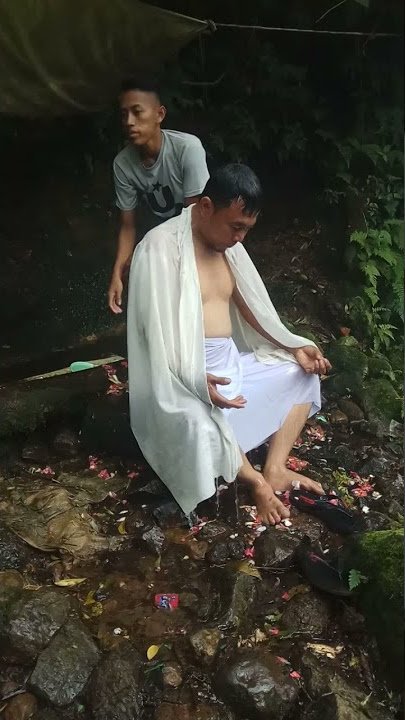 #gunung karang Banten  , mandi puncak sumur 7