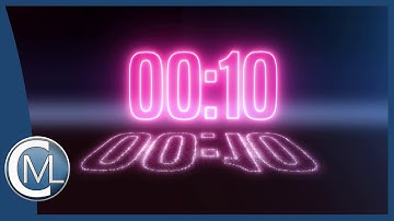 10 seconds countdown (NEON Glow Edition) & voice over ⏰