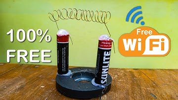 How to make free wifi broadband internet with pencil battery.Inventor 24📡📡