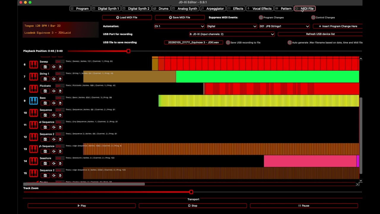 Equinoxe | Jean Michel Jarre using only one Instrument | JDXi Editor