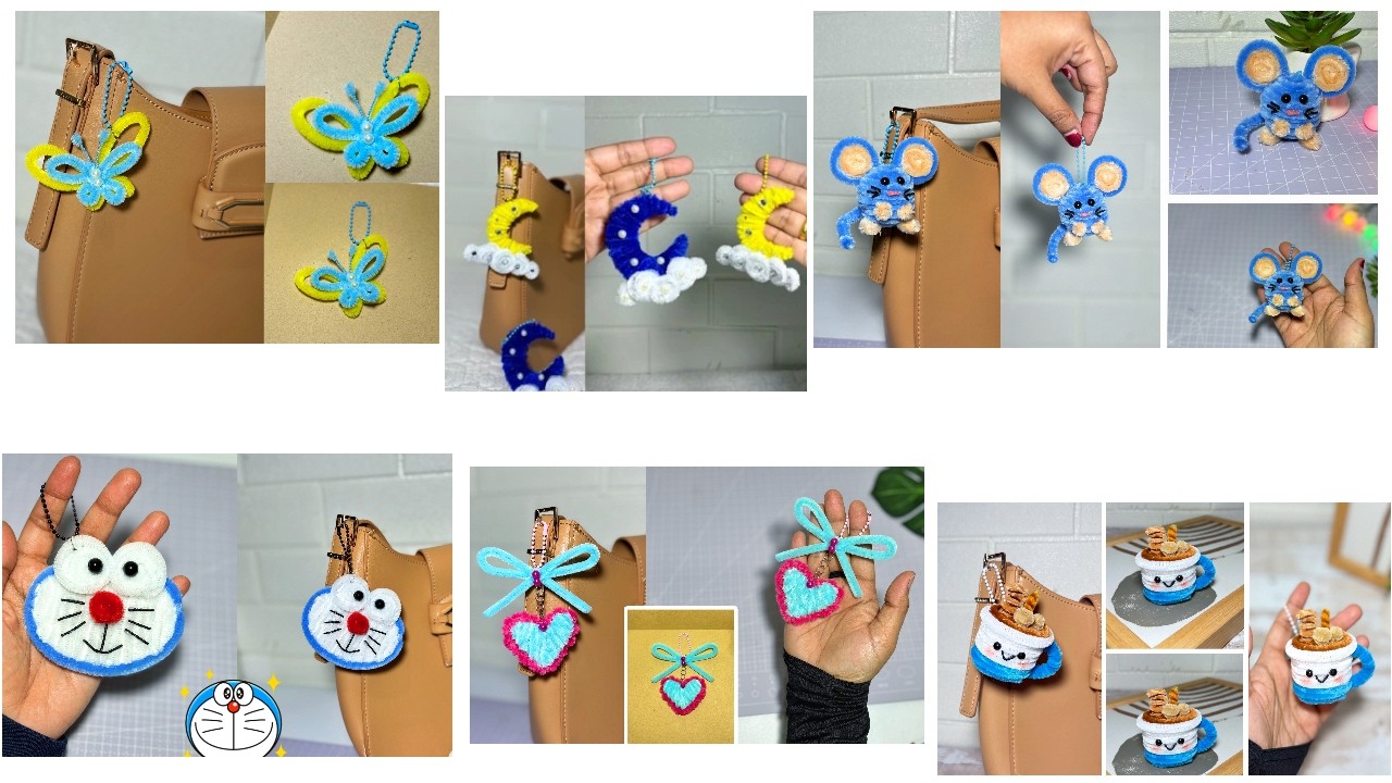 6 Fuzzy Wire Keychain Making At Home