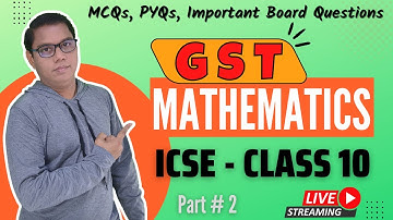 GST class 10 ICSE maths solutions mcq selina GST ICSE class 10 math aggarwal important mcq 2023 | L2