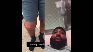 J Prince Jr. asks for prayers as he goes into knee surgery because it’s extremely swollen from a pos