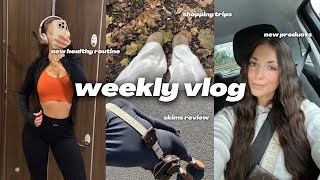 WEEKLY VLOG: skims review + b&m shop with me + new healthy routine + testing new products + more