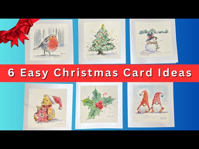 Little Red Car Christmas Greeting Card - The Painted Pen Watercolor  Greeting Card