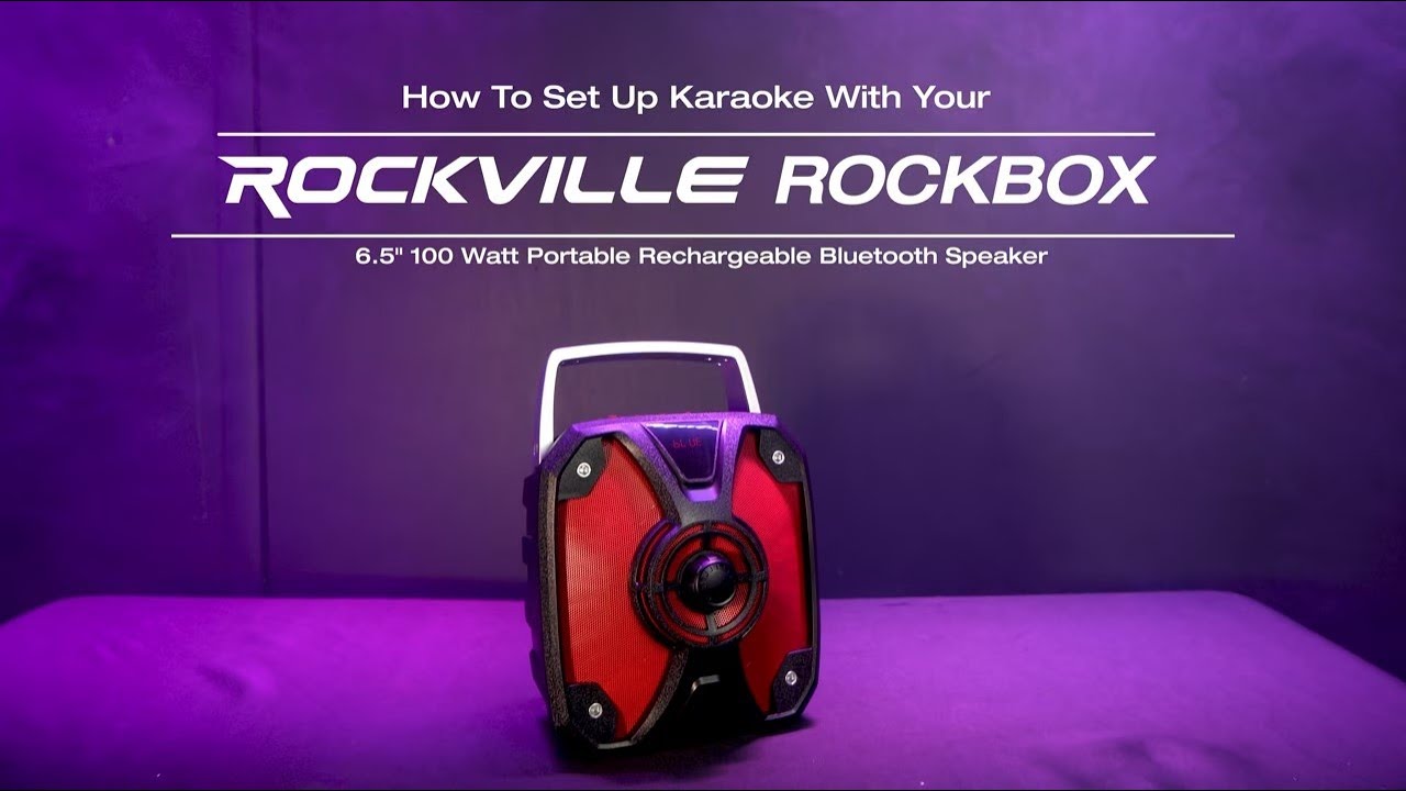 How To Set Up Karaoke w/ Rockville ROCKBOX 6.5" 100 Watt Portable