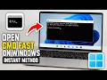 How to Open CMD Fast on Windows 10 &amp; 11 (Instant Method 2026)