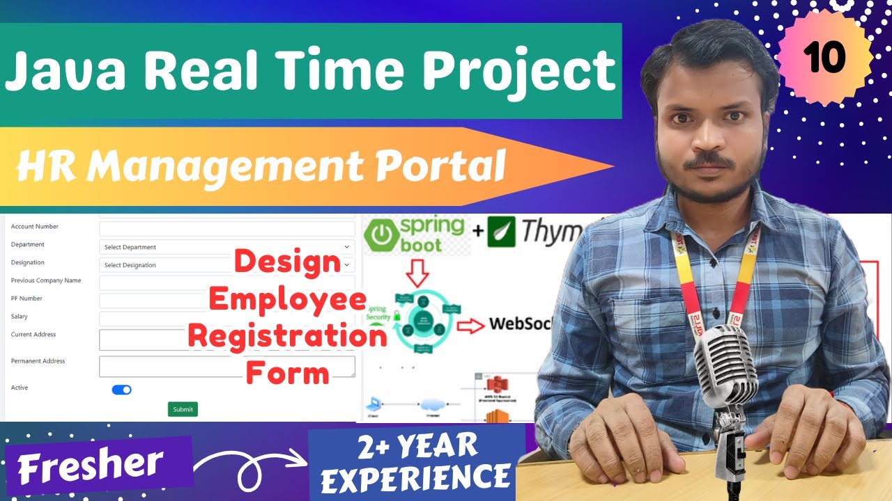 HR Management Portal | Lecture 10 | Design Registration form using ...