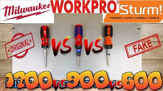 Milwaukee, WorkPro, Sturm, Felo Smart. Сравнение отверток. Какая отвертка лучше?