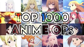 TOP 1000 ANIME OPENINGS OF ALL TIME