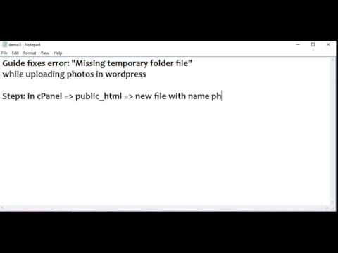 WordPress is giving error: “Missing a temporary folder” while uploading image/media?