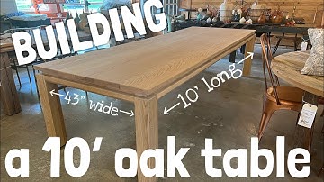 10’ Oak Table with a “floating” top