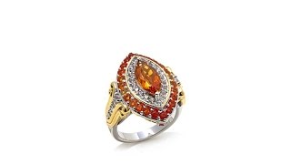 VWieckCitrine FireOpal2ToneRin
