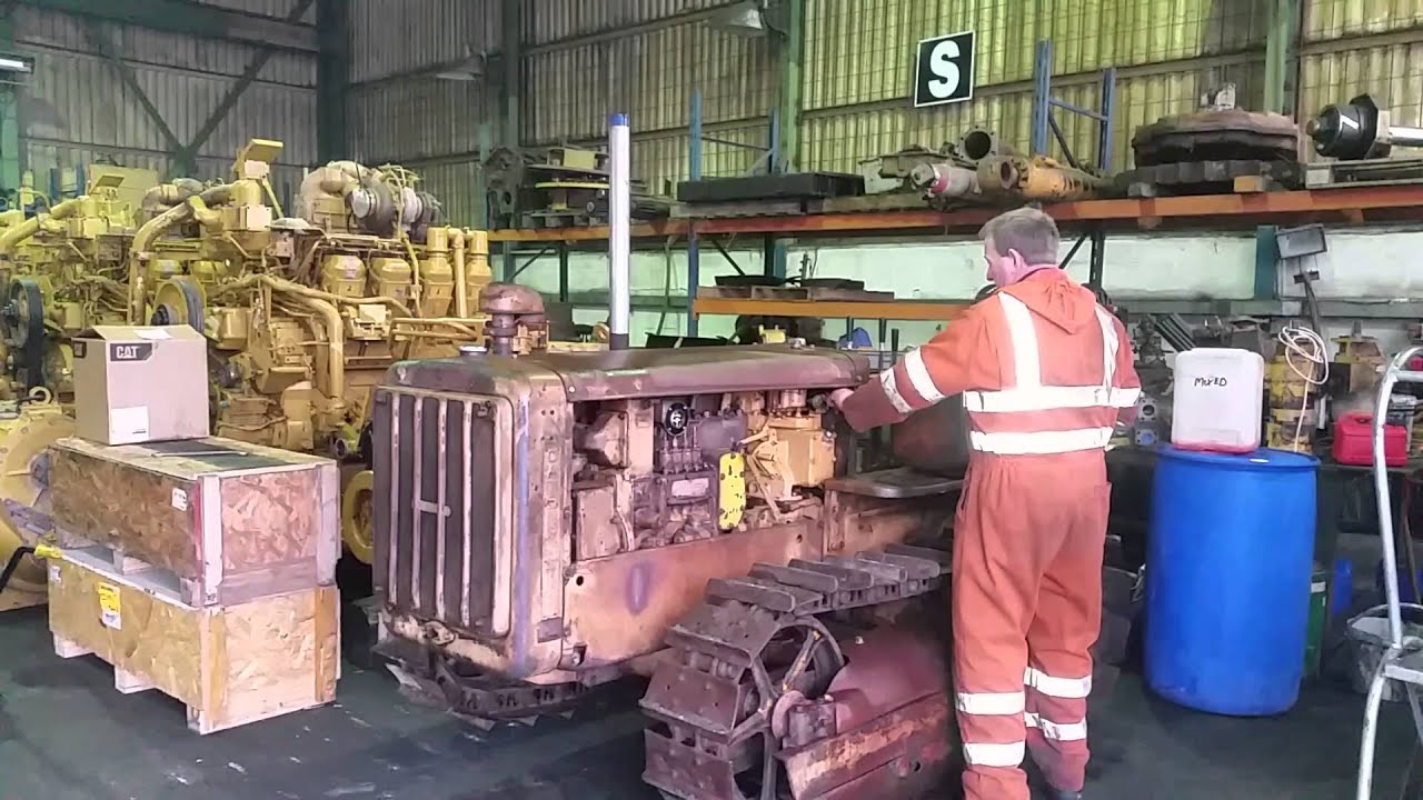 1940's Caterpillar D2 Starting on Donkey Engine First time
