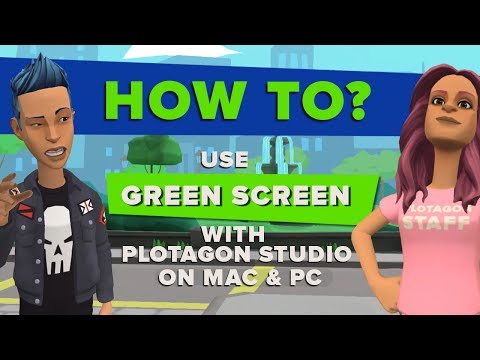 How to use green screen with Plotagon Studio on a desktop device.