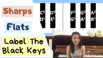 How to label the BLACK keys? SHARP or FLAT? (Beginner Piano Lessons #2)