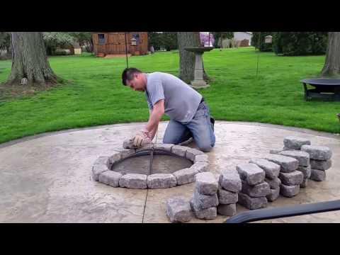 Build a Concrete Patio Firepit for 100 bucks