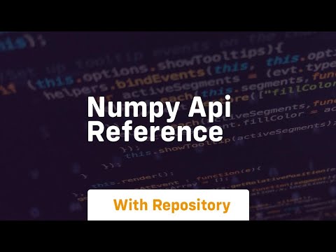 numpy api reference