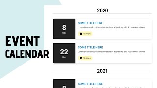 How To Design An Event Calendar For Your Website
