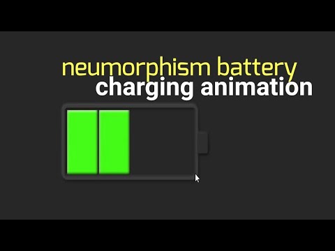 Neumorphism battery charging animation using HTML and CSS
