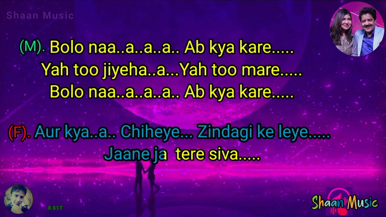 Dil Dil Dil Deewana Har Dil Jo Pyar Karega _  Karaoke With Lyrics _ Udit Narayan And Alka Yagnik