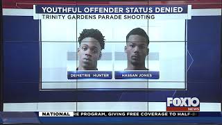Youthful offender status denied for parade shooting suspects