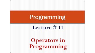 Explaining C Programming Operators and Their Types in Simple Terms [2024] in Urdu for beginner