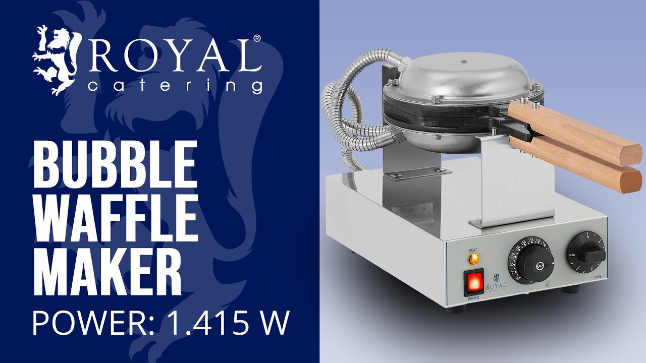 Bubble Waffle Maker Royal Catering RCWM-1400-B | Product Presentation -  YouTube