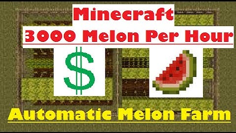 Minecraft Automatic Melon Farm (3000 Melon Per Hour)
