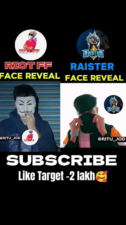 RAISTAR😱 FACE REVEAL V'S RIOT FF 🧐 FACE REVEAL || #raistar #riotff #trendingshorts #freefiregaming
