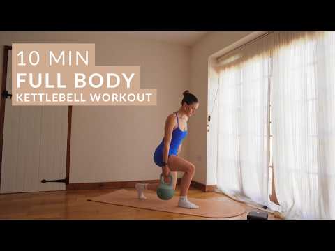 10 MIN Full Body Kettlebell Workout | quick burn standing workout | build strength & muscle tone