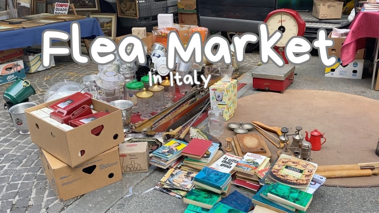 Sunday Flea Market in Asti, Italy
