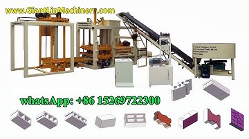 automatic concrete hollow block making machine, color face pavement brick production line QT4-18