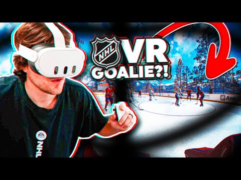 PLAYING GOALIE IN NHL VIRTUAL REALITY?!