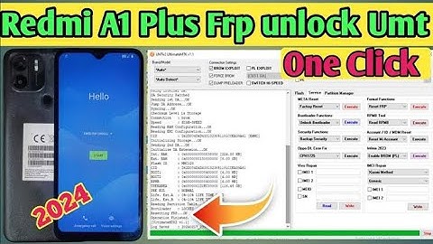 Xiaomi Redmi A1+Pattern, Password, Pin & FRP Lock Remove Umt tool