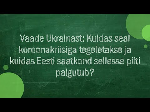 Video: Vene Föderatsiooni Postkoroonaviiruse Reaalsus - Alternatiivne Vaade