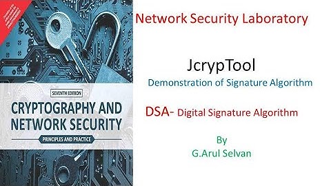 JCrypTool Tutorial - Digital signature Algorithm Demonstration
