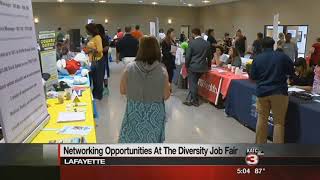 Job seekers network at Acadiana Diversity Job Fair