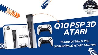 PS5 GÖRÜNÜMLÜ RETRO KABLOSUZ OYUN KONSOLU Q10 ATARİ  PSP3D KONSOL PLUS