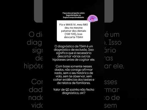 Isso descarta TDAH?