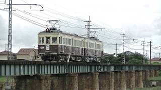 もうすぐお別れ！香東川を渡る琴電レトロ電車120号＋500号
