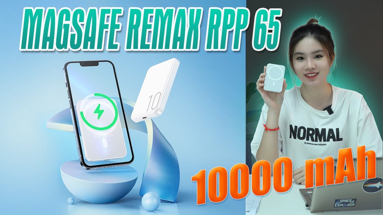 Pin sạc dự phòng Magsafe Remax RPP 65 10000mAh 15W - YouTube