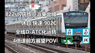 【BVE】JR京浜東北線 休日 快速 902C 全线D-ATC化运转 4倍速前方展望POV