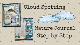 Cloud Watching in My Nature Journal | Simple Page Idea | Step by Step Tutorial