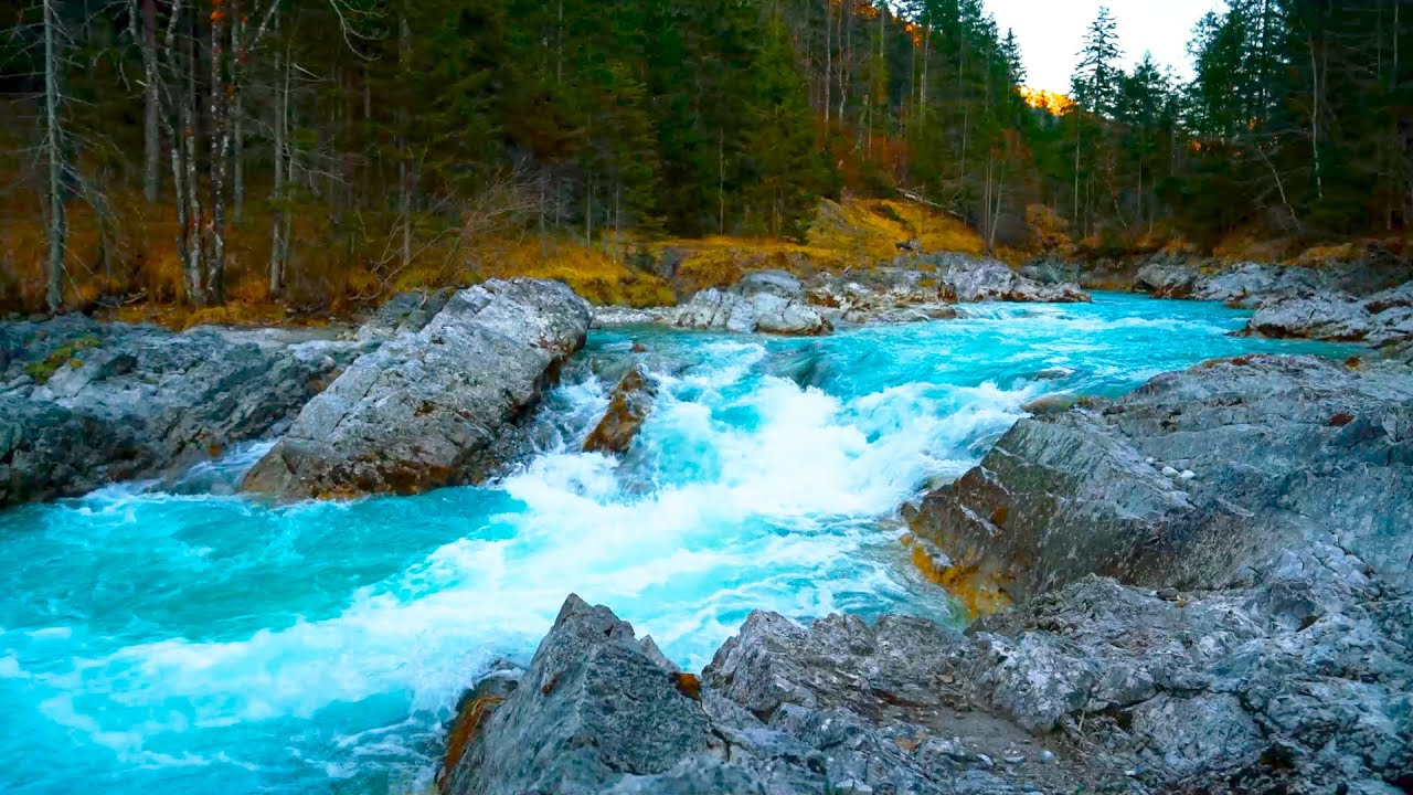 Mountain River Waterfall Flowing 247 Water Sounds Nature White Noise River Sounds for Sleeping