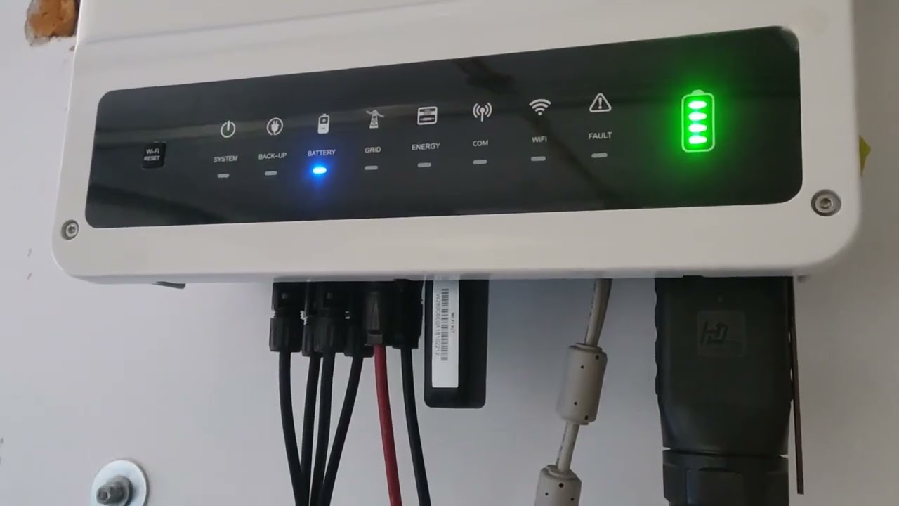 GoodWe GW8KN-ET hybrid PV inverter cold start-up from Pylontech Force H2 battery in off-grid mode