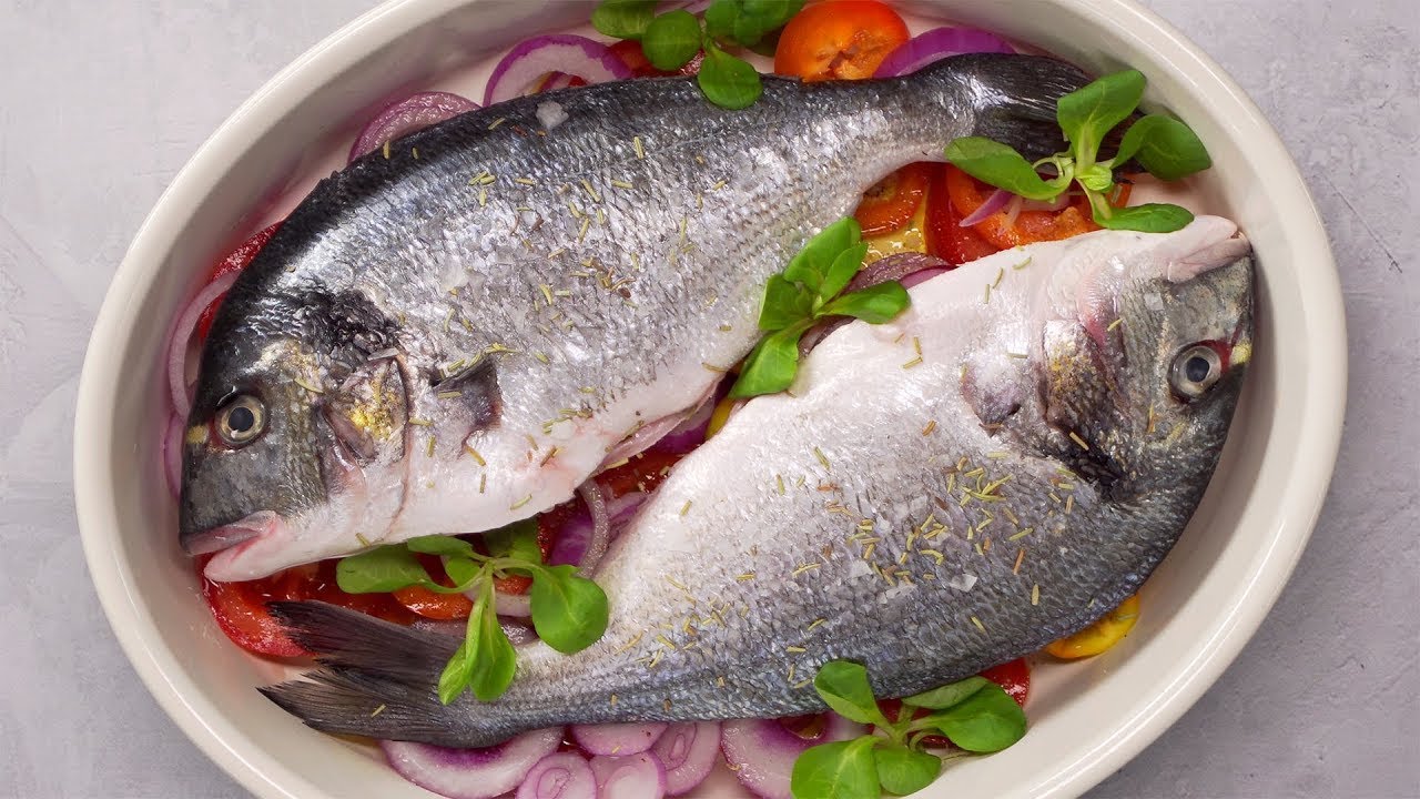 Dinner In 30 Min! Baked SEA BASS or DORADO With Veggies BAKED FISH IN
