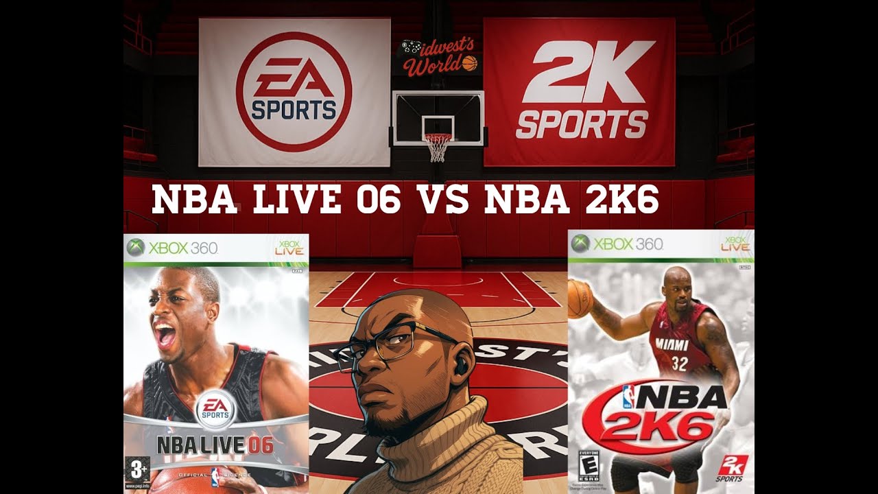 NBA Live 06 vs NBA 2K6 Side By Side Comparison - YouTube